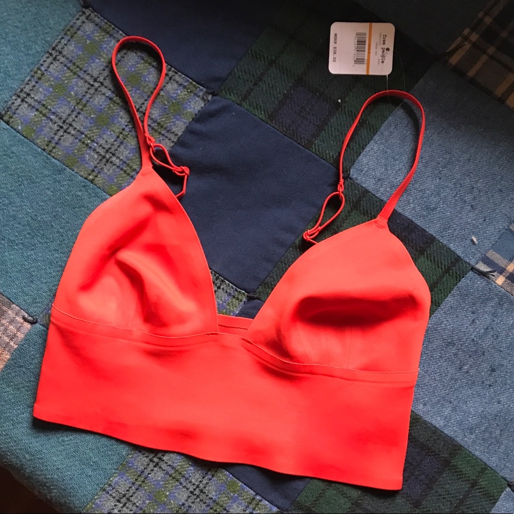 Free People Red Bra